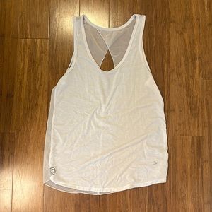 GLYDER white mesh back tank - XS